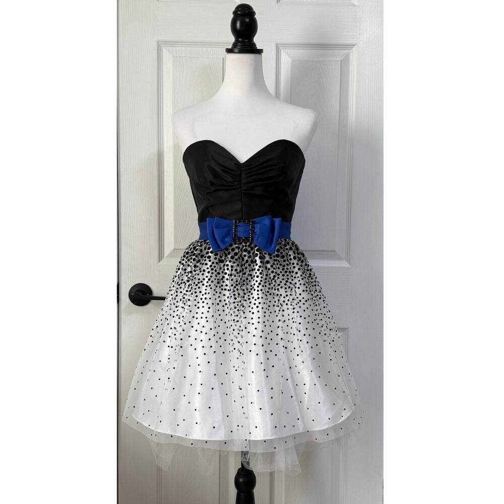 Jessica McClintock for Gunne Sax Tulle Sweetheart Strapless Dress Size 3